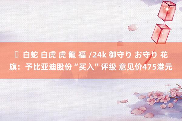 ✨白蛇 白虎 虎 龍 福 /24k 御守り お守り 花旗：予比亚迪股份“买入”评级 意见价475港元