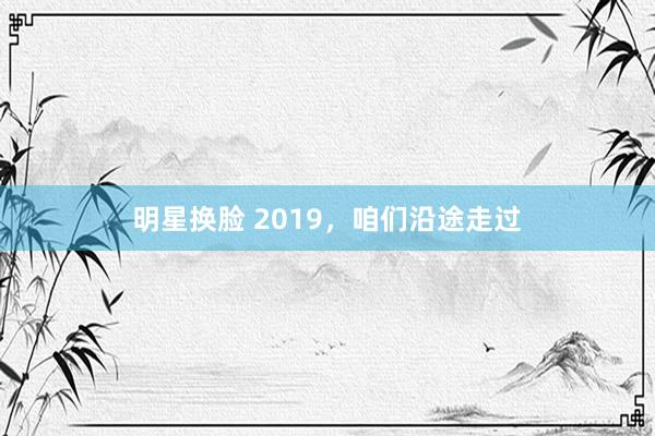 明星换脸 2019，咱们沿途走过