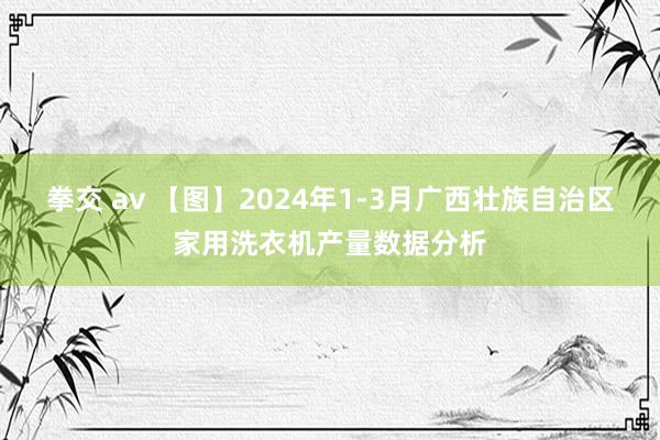 拳交 av 【图】2024年1-3月广西壮族自治区家用洗衣机产量数据分析